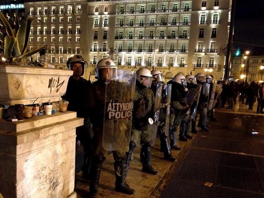 La police anti-émeutes grecque.