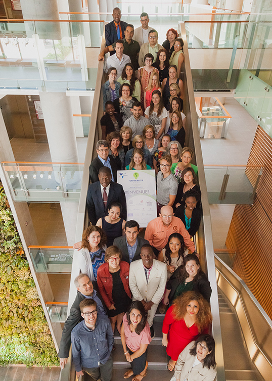 Participants de l’édition 2015 de l’Université d’été sur la francophonie des Amériques qui s’est déroulée à l’Université d’Ottawa.