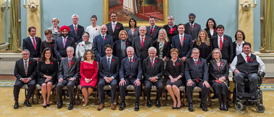 Le Cabinet du Premier ministre Justin Trudeau est formé de 15 femmes sur un total de 31 membres. | Photo de Environment and Climate Change Canada